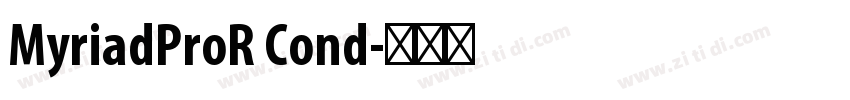 MyriadProR Cond字体转换
